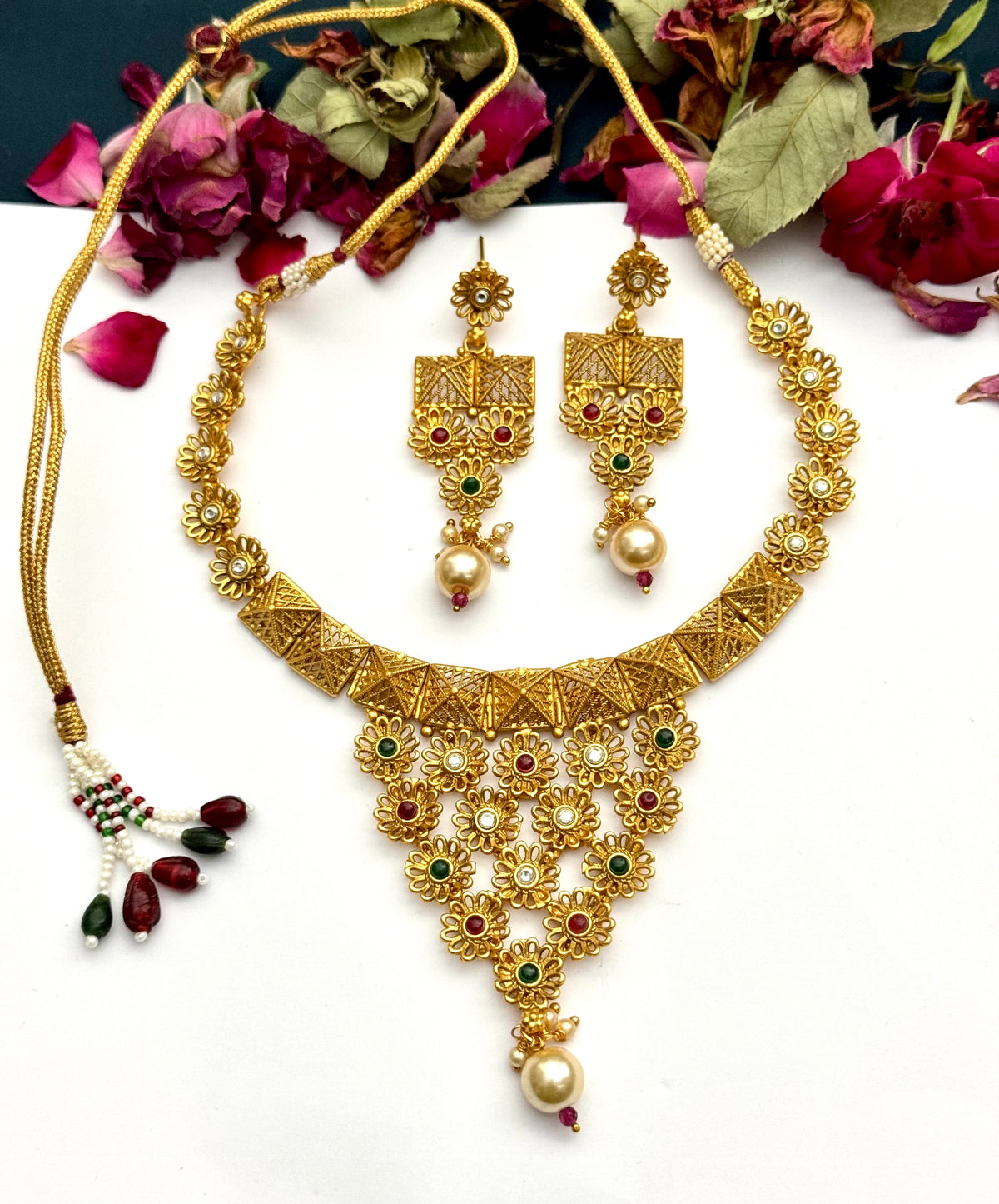 Rajwadi Hina Necklace set