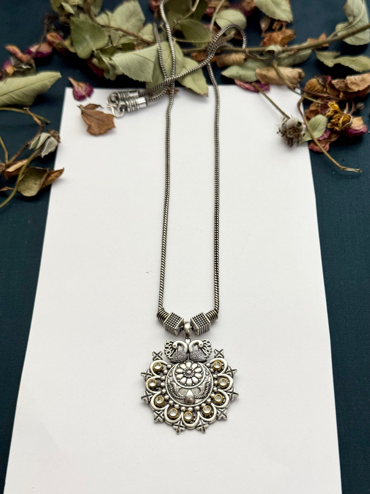 Oxidised Chiragh Pendant