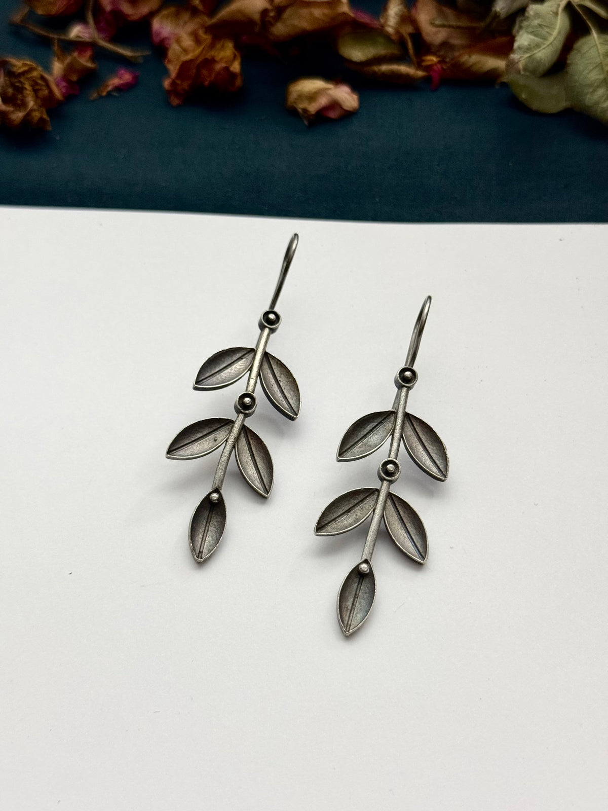 Premium Brass made oxidised Baahar Earrings