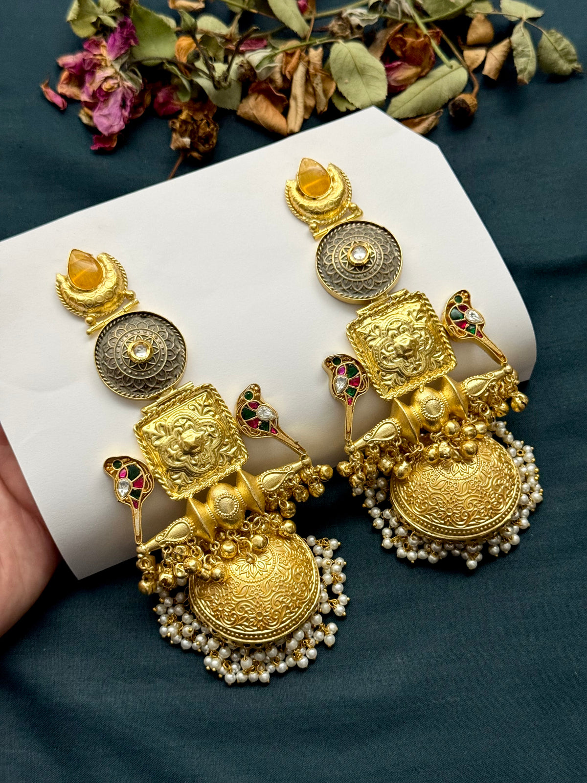Premium Oxidised Kashmiri Jhumka