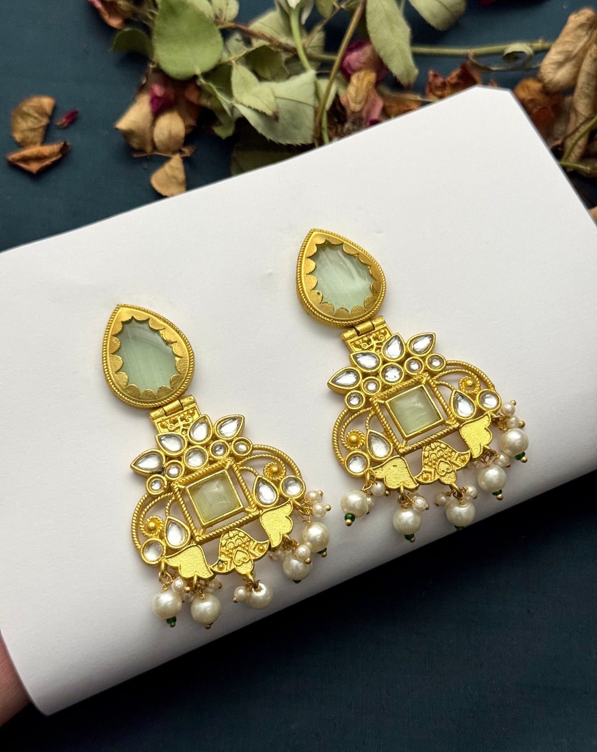 Premium Brass Meerab Kashmiri Earrings