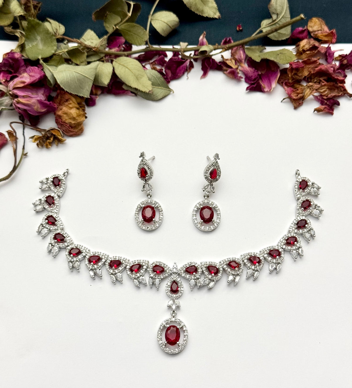 American Diamond 1 karat Necklace set