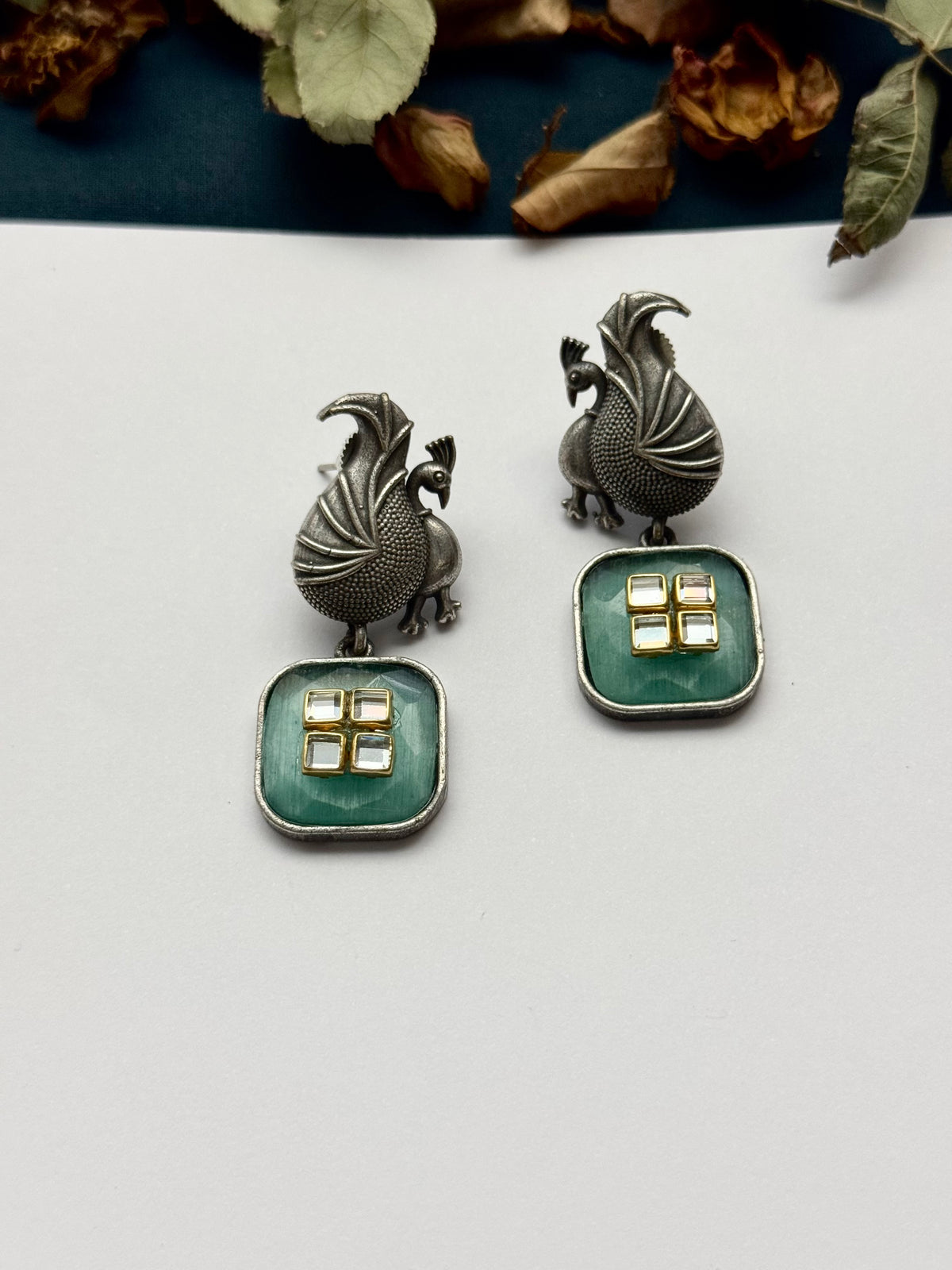 Premium oxidised Brass made Mahnoor Earrings