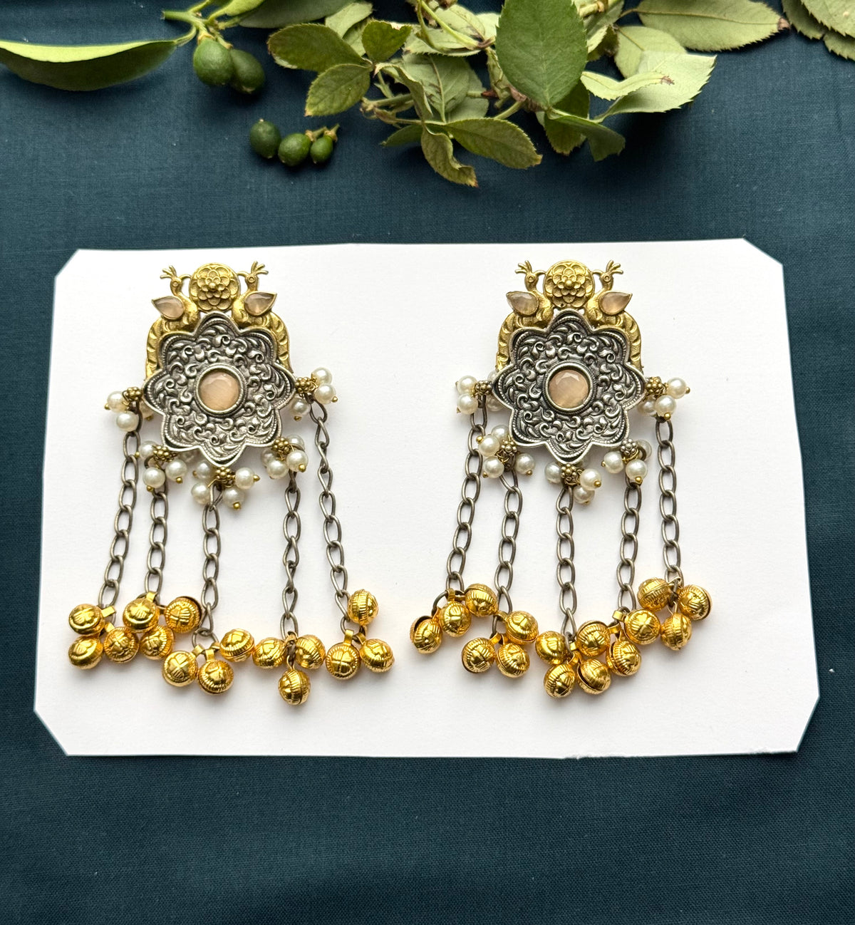 Premium Brass made oxidised Designer Earrings
