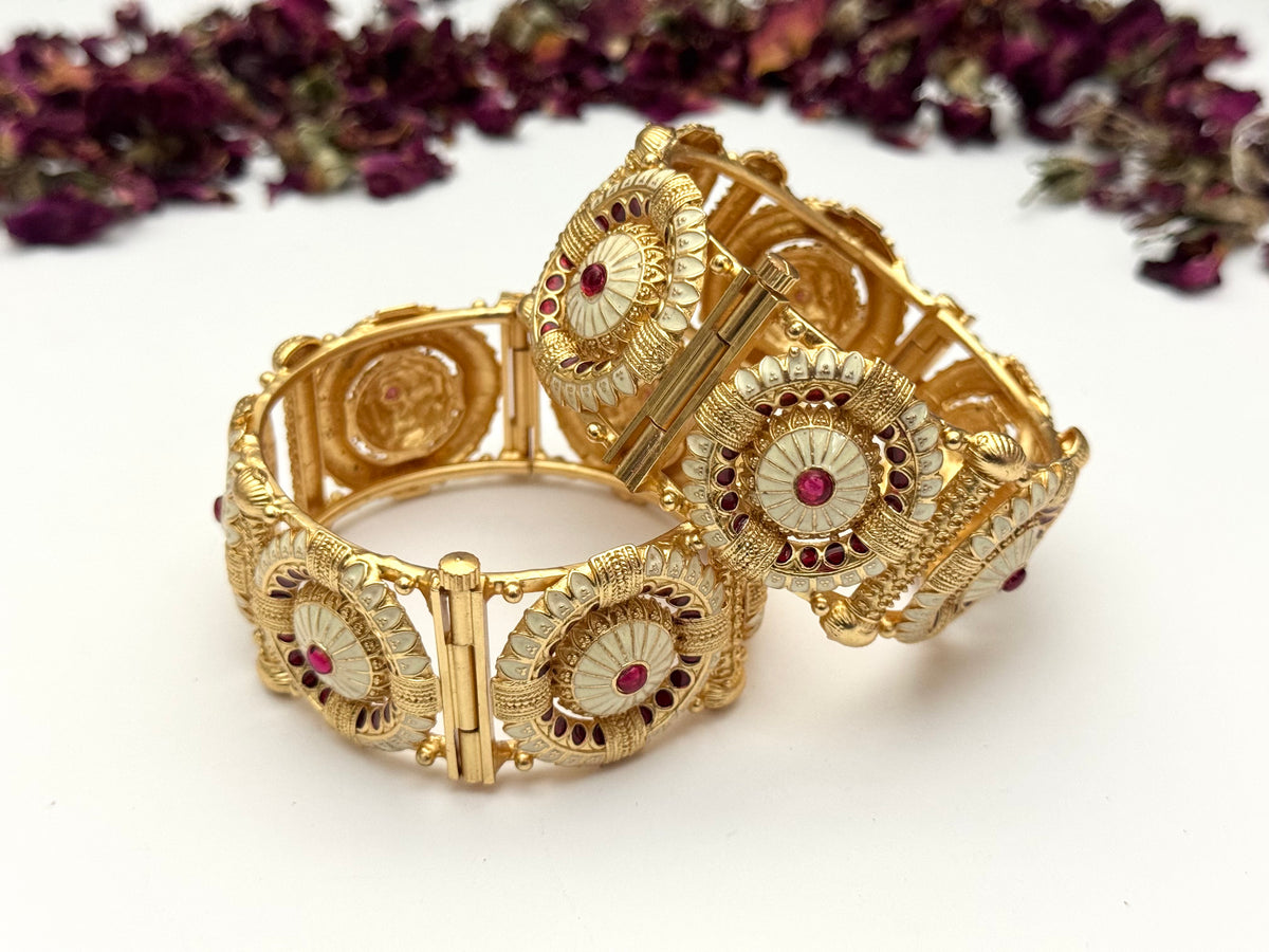 Rajwadi Openable Mina Bangles pair