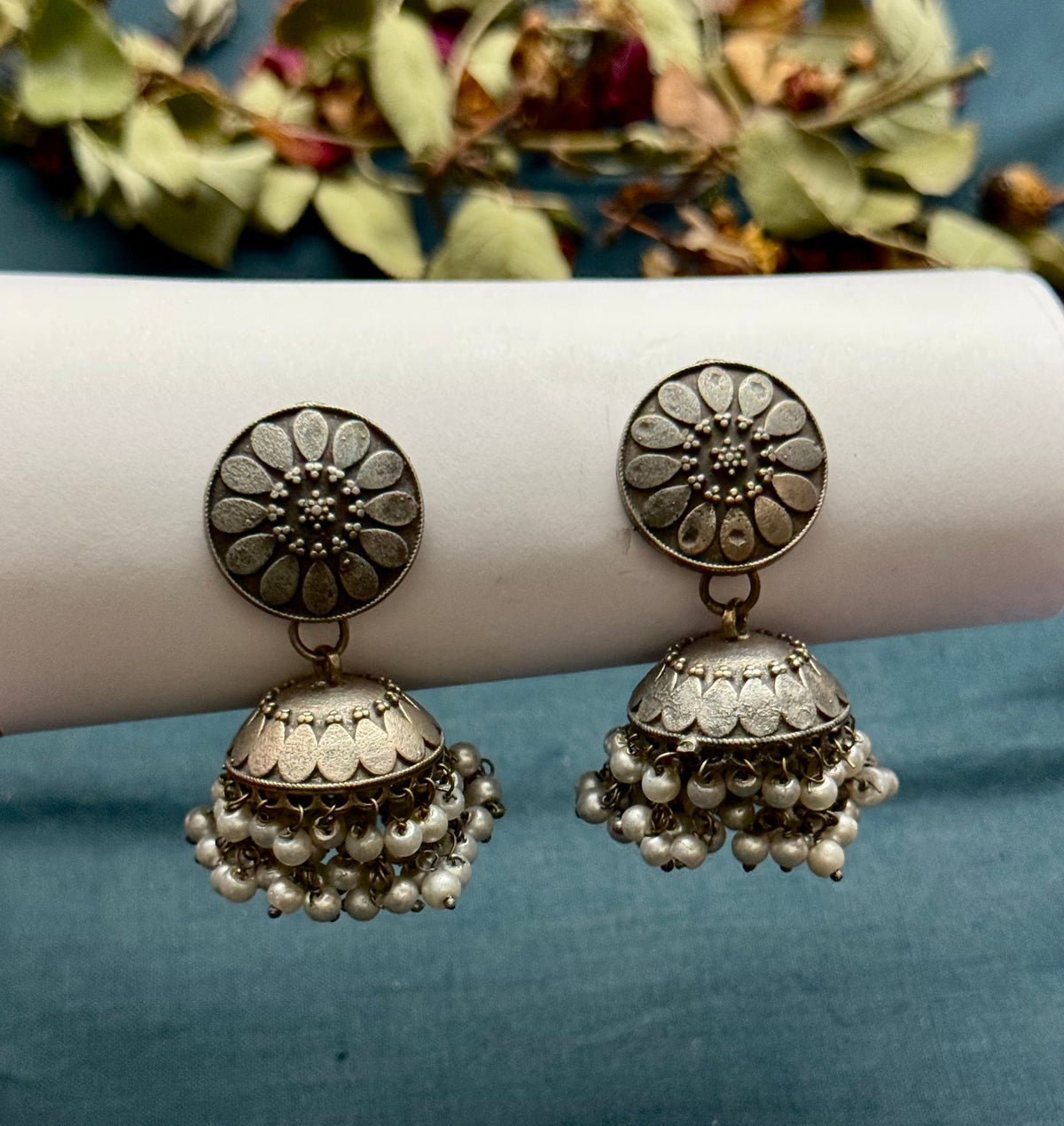 Premium oxidised Brass made Noor Jhumka