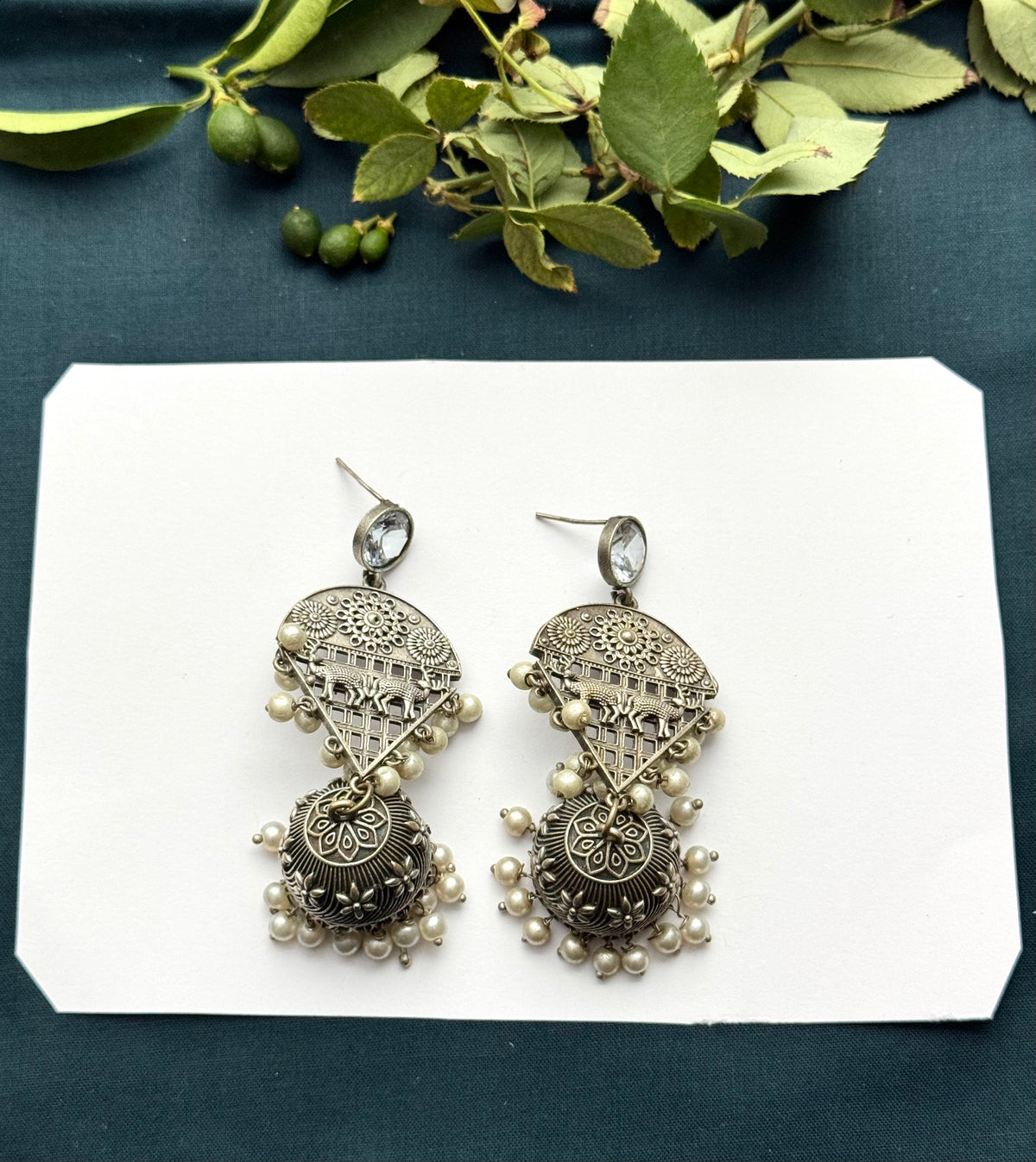 Premium Oxidised Sharmila Jhumki