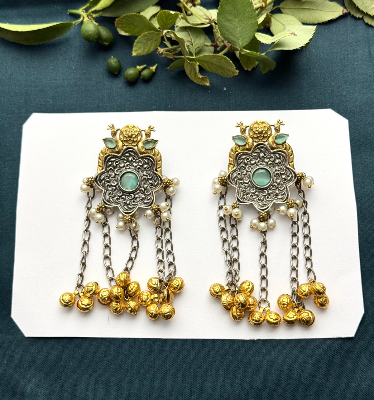 Premium Brass made oxidised Designer Earrings