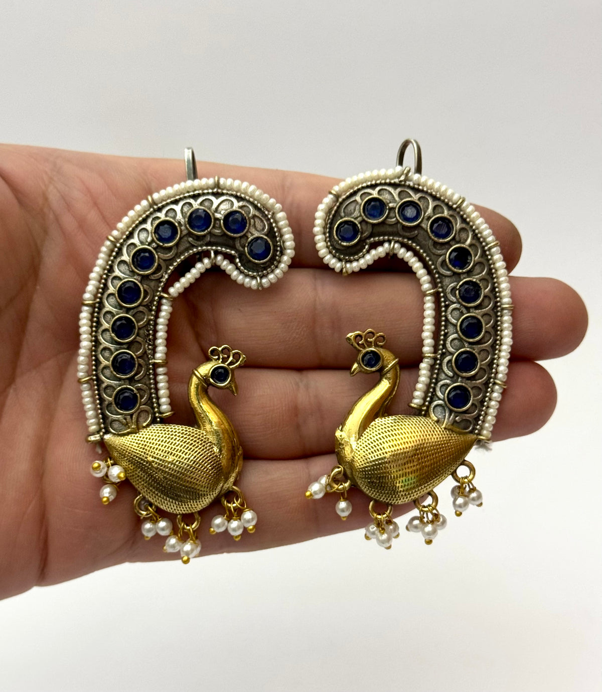 Premium Brass Made Dual tone Oxidised Earcufs