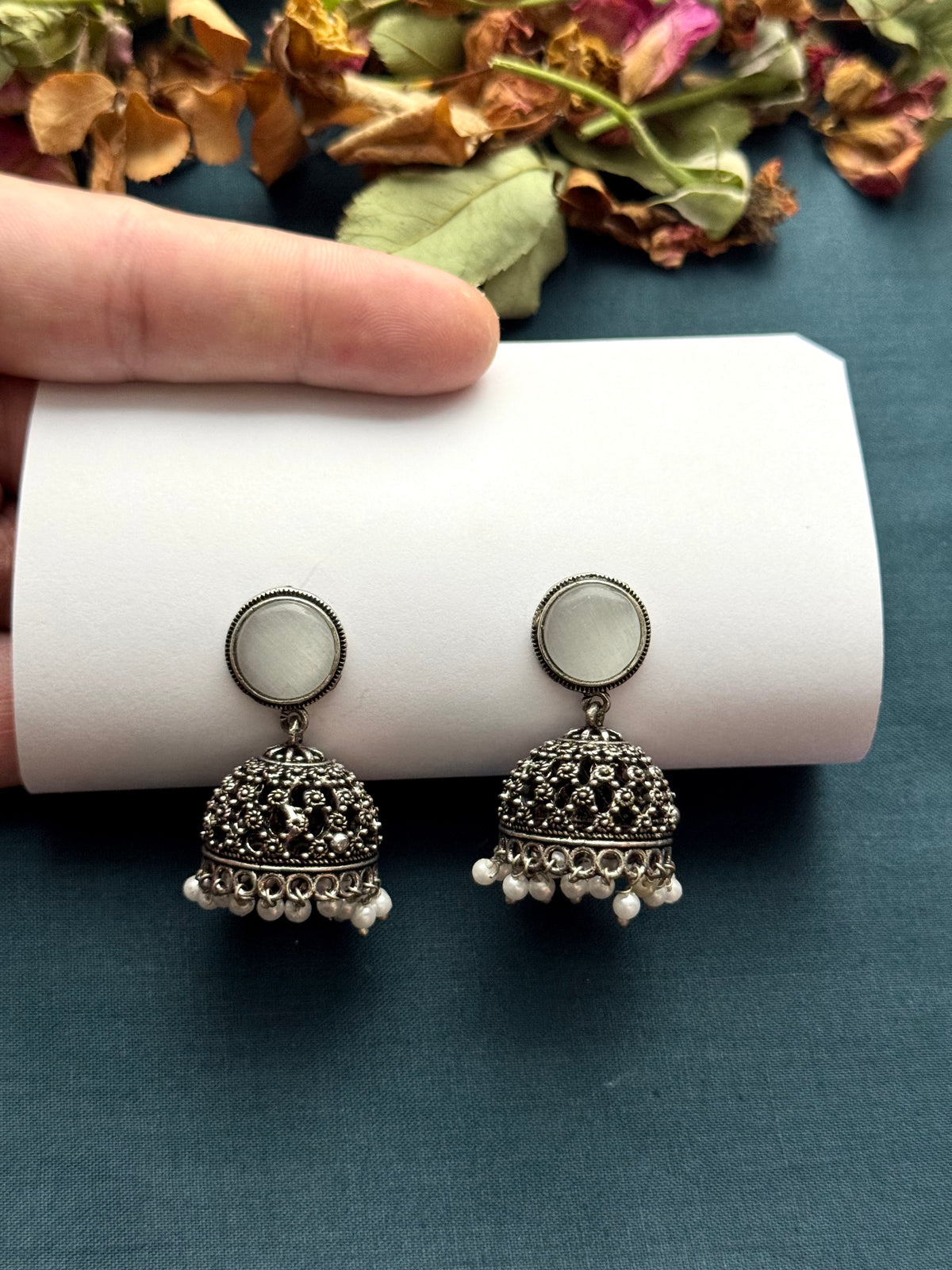 Premium Brass made Oxidised Jhumka
