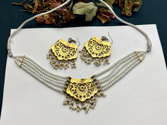 Tribal Pearl Choker set