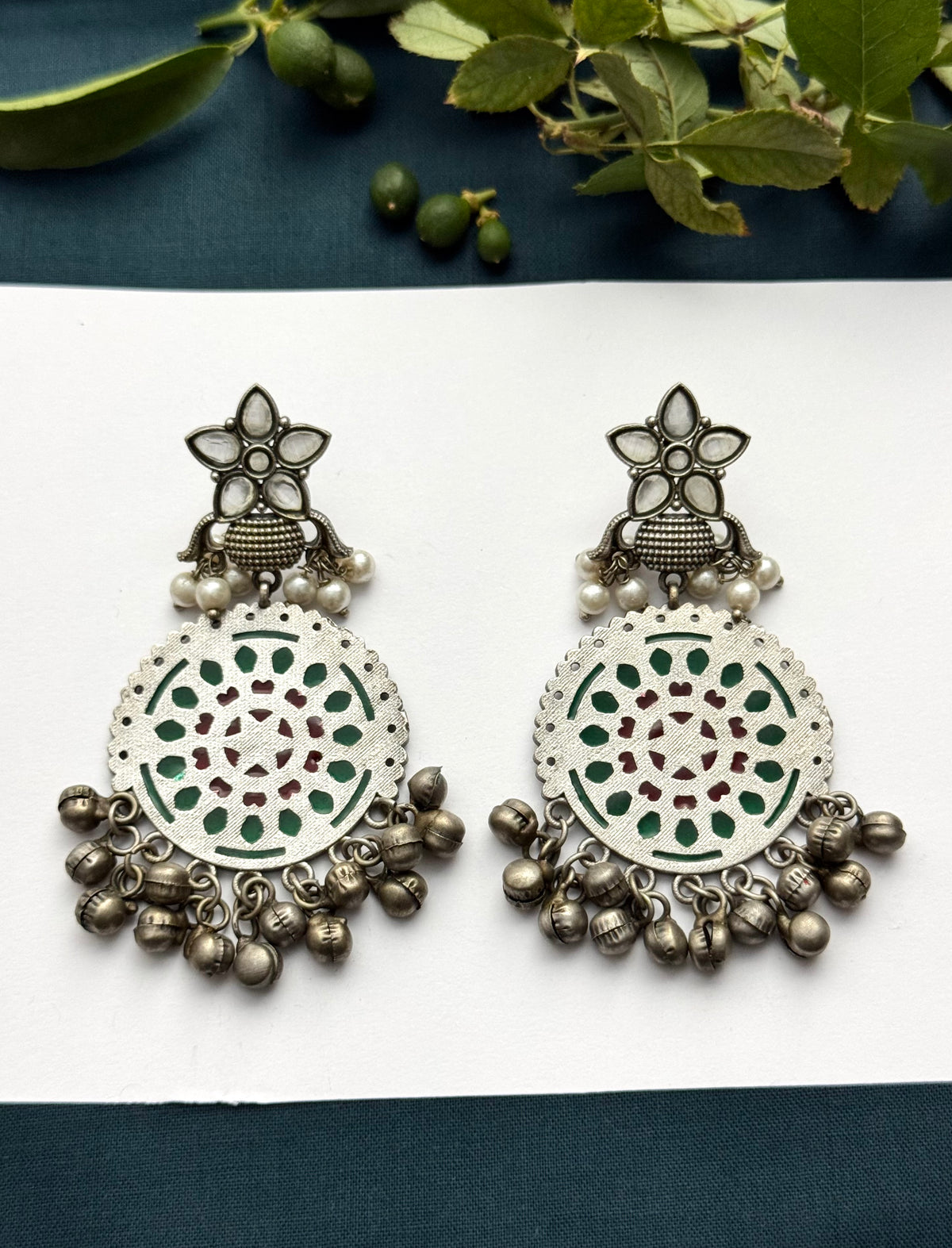 Premium Brass made oxidised Earrings