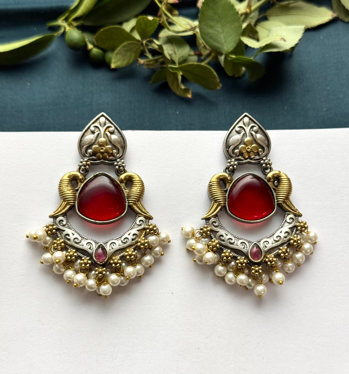 Premium Brass Made oxidised Earrings
