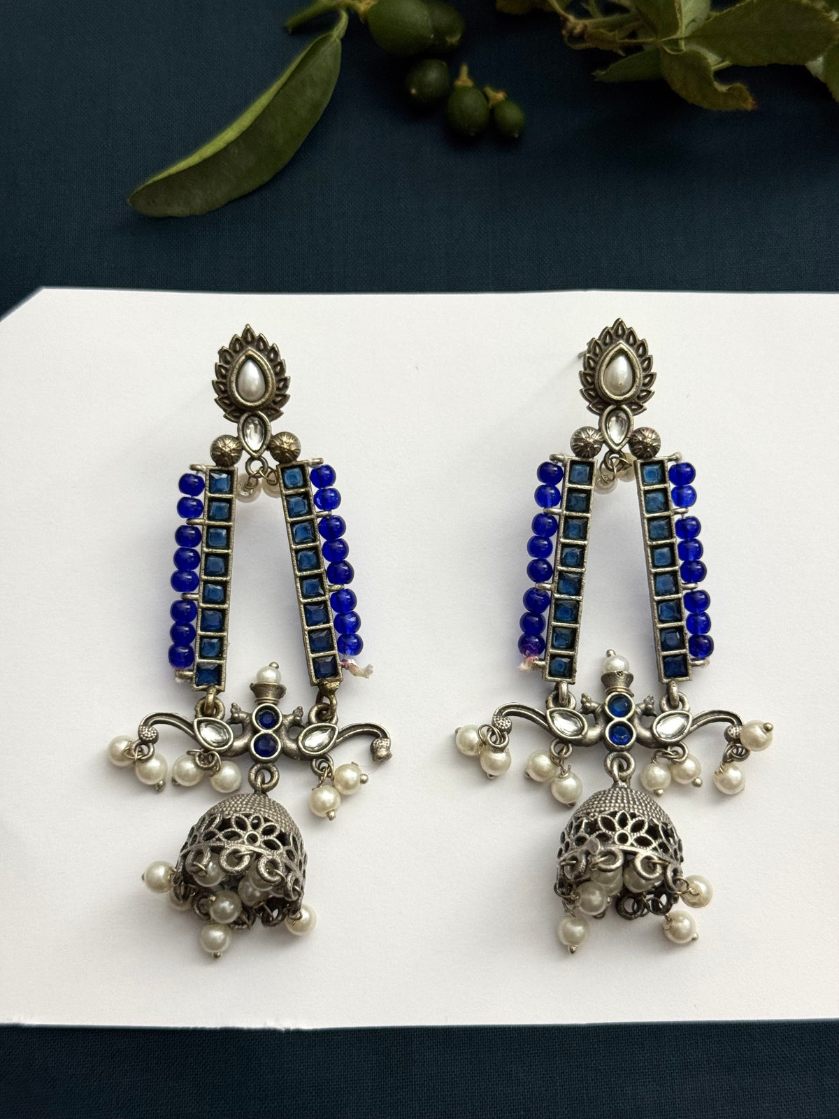 Premium Brass Made Oxidised Jhumka