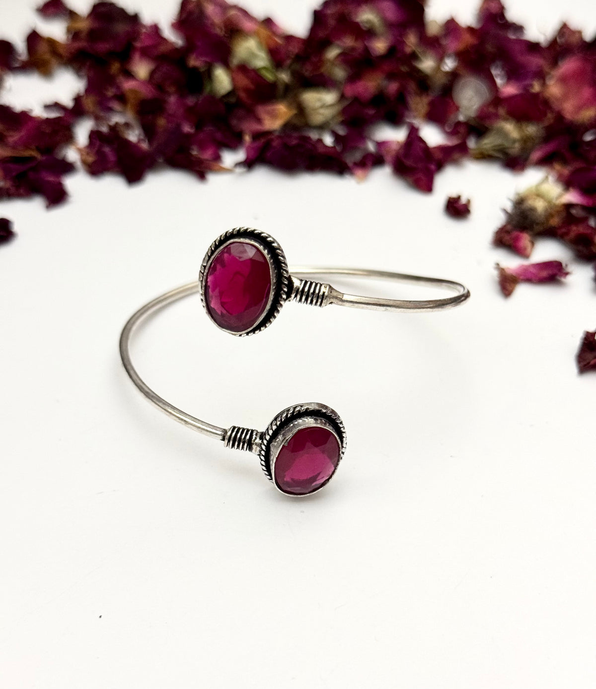 Premium German silver Oxidised Adjustable Bangle