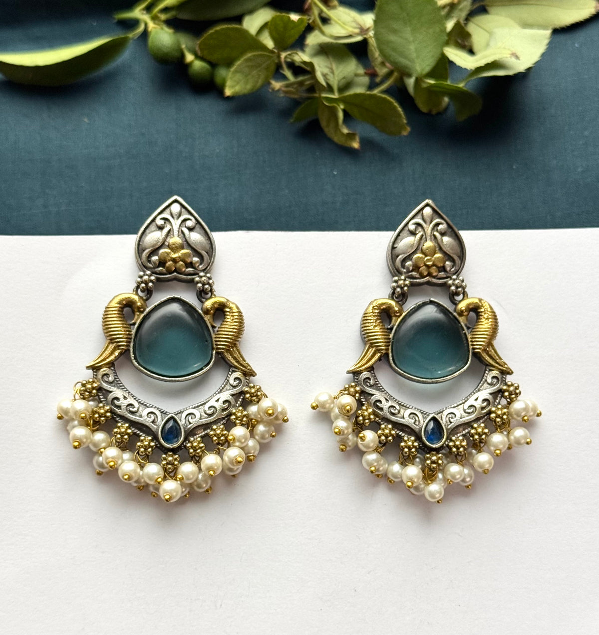 Premium Brass Made oxidised Earrings