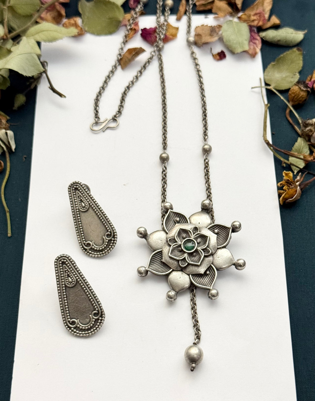 Premium oxidised Brass made Chandni set