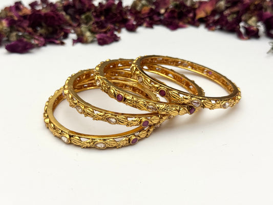 Rajwadi Brass made Bangles set