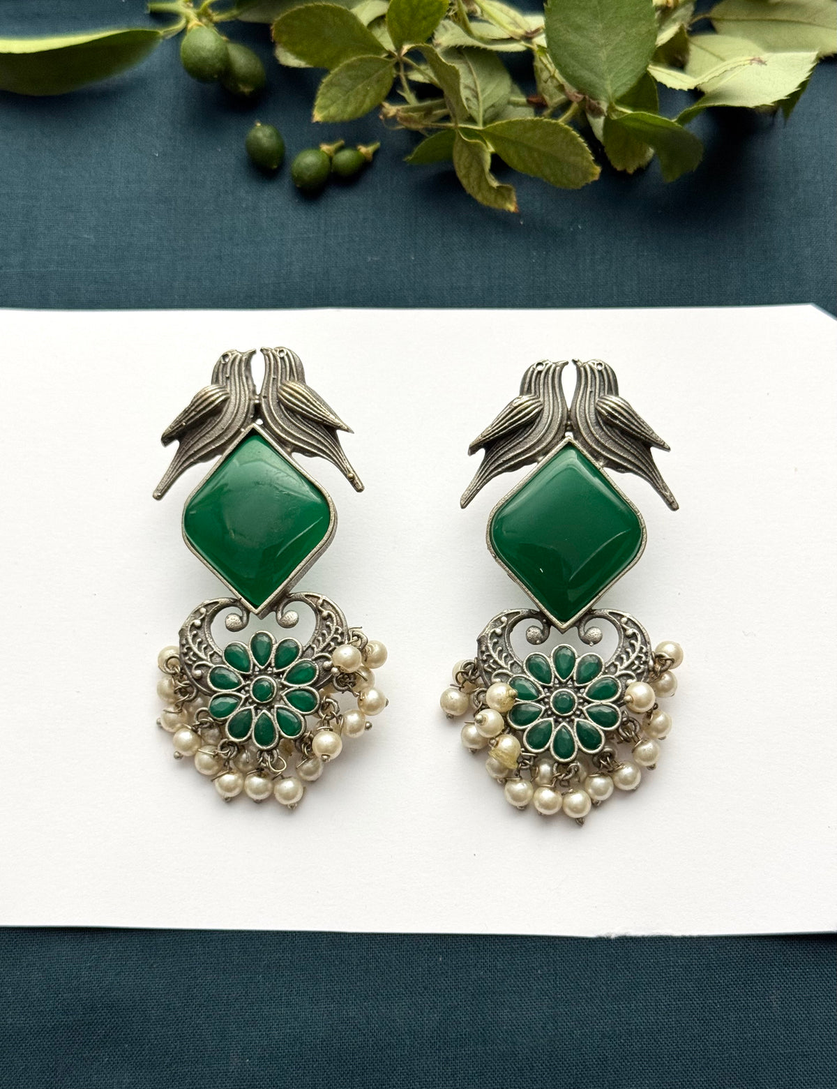 Brass Made Premium Oxidised Earrings