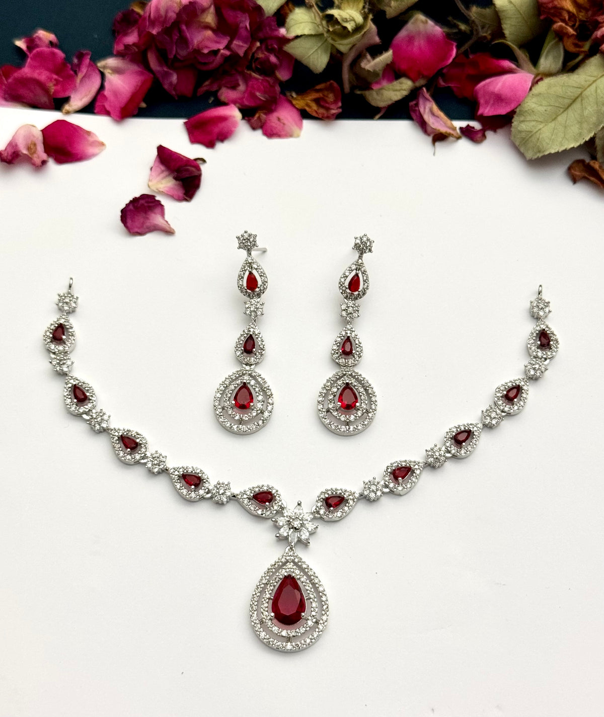 American Diamond 1 karat Necklace set