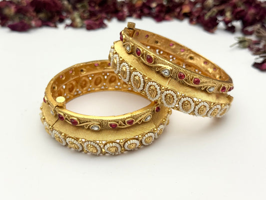 Rajwadi Designer openable Bangles pair