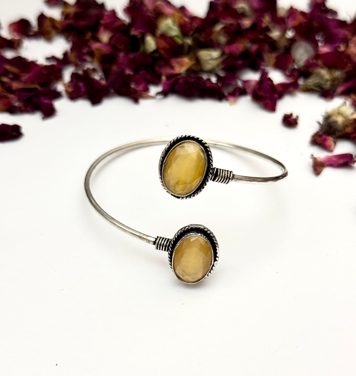 Premium German silver Oxidised Adjustable Bangle