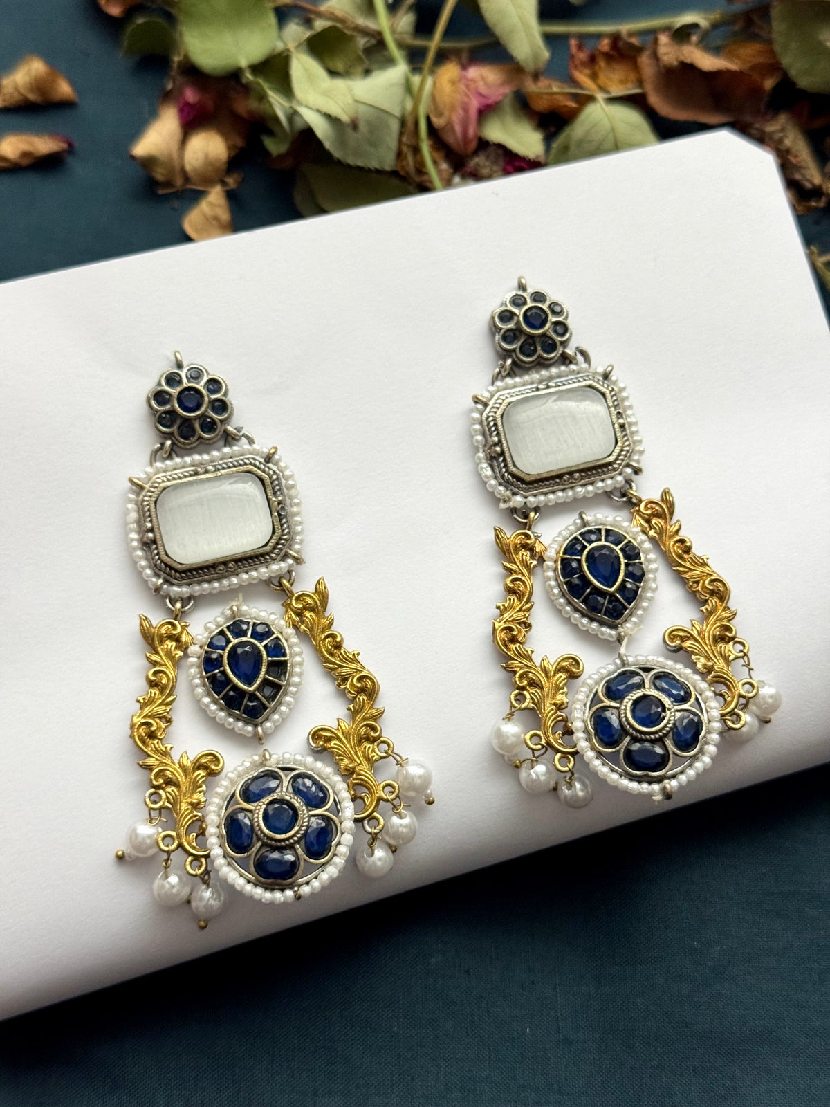 Premium Brass made Designer Oxidised Earrings