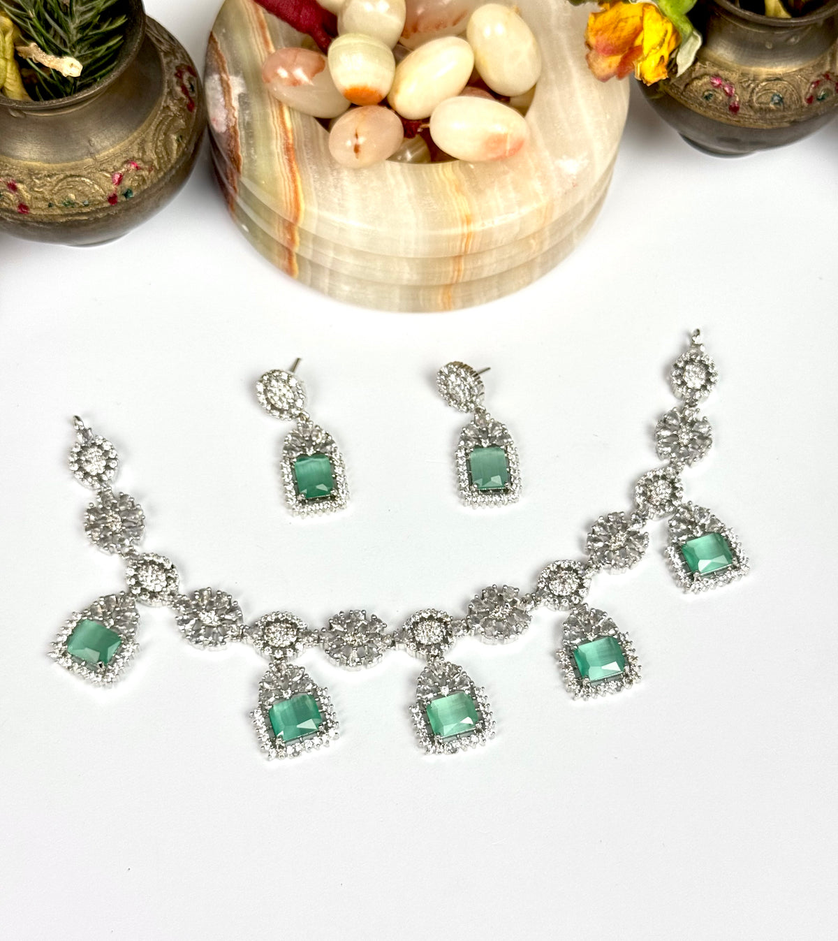 American Diamond 1karat Necklace set