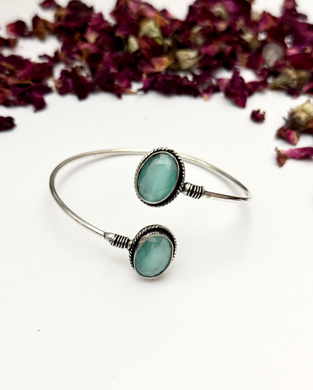 Premium German silver Oxidised Adjustable Bangle
