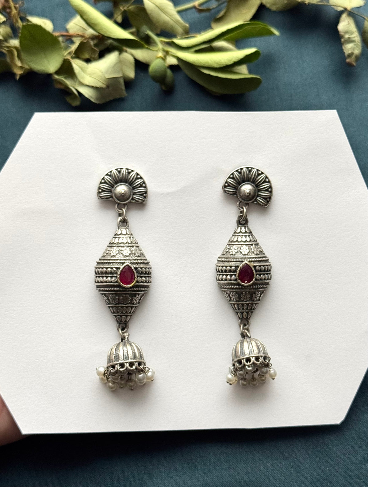 Premium brass made Oxidised jhumka