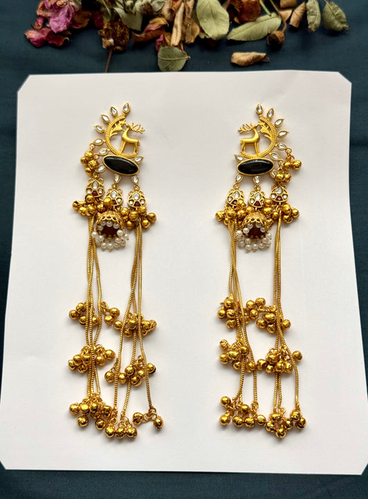 Premium oxidised Brass made kasmiri Earrings