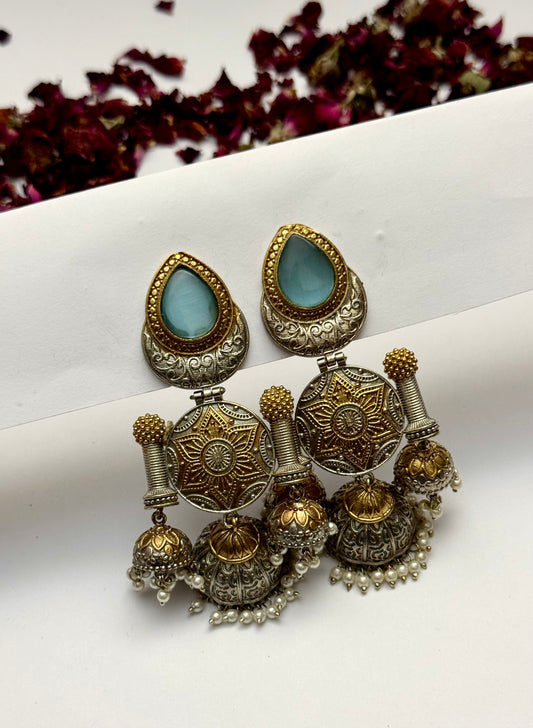 Premium oxidised Brass made Mugal-e-Azam Earrings