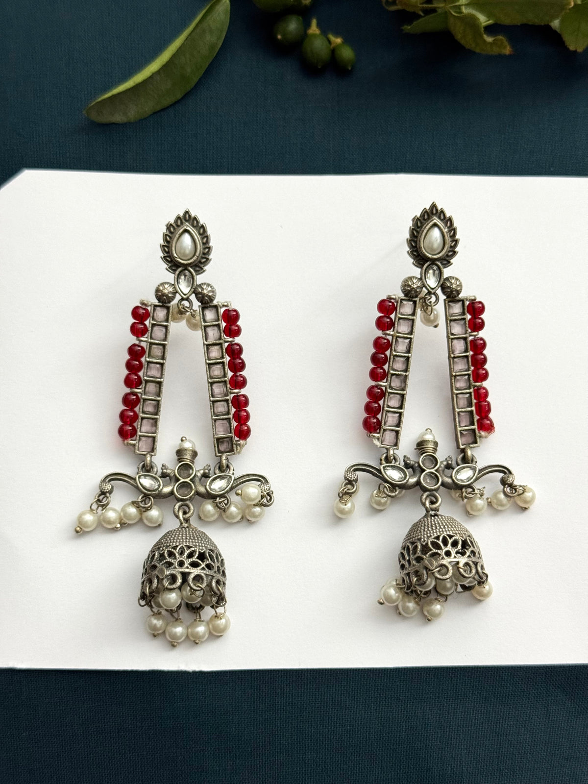 Premium Brass Made Oxidised Jhumka