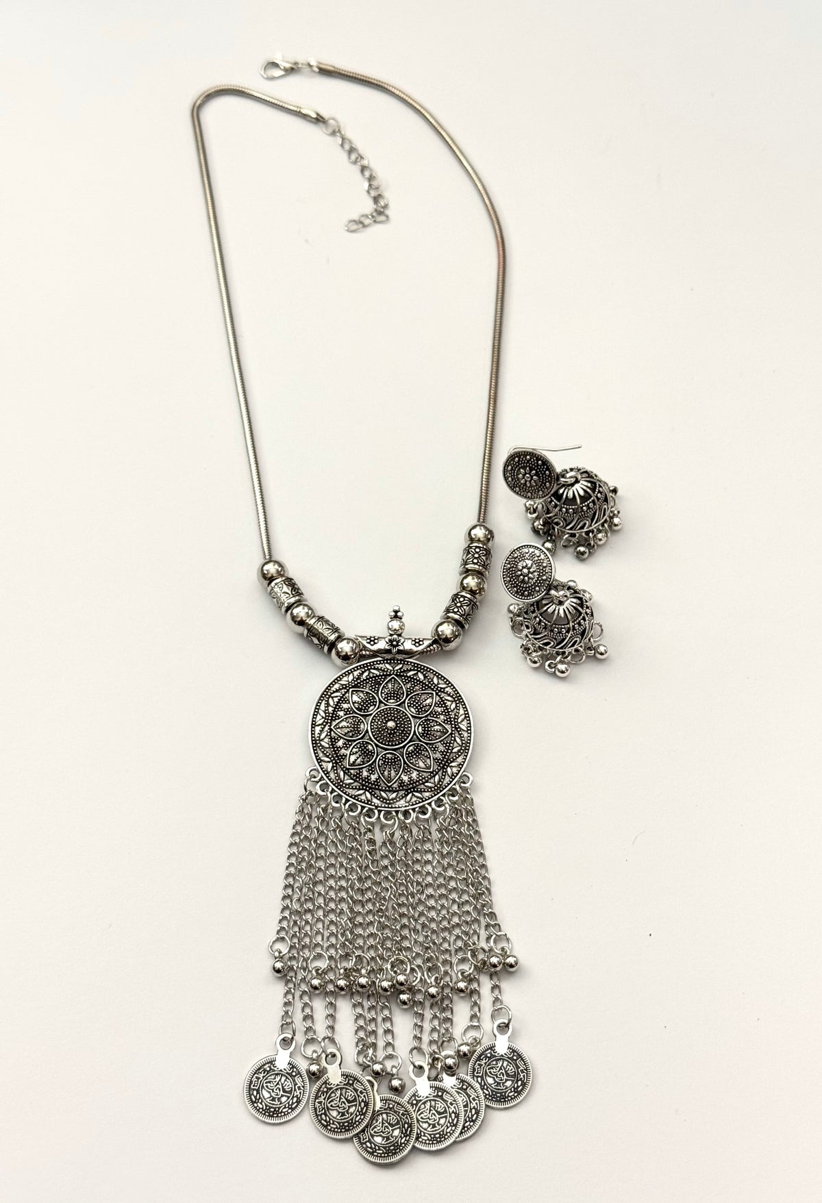 Oxidised Gazal pendant  Set