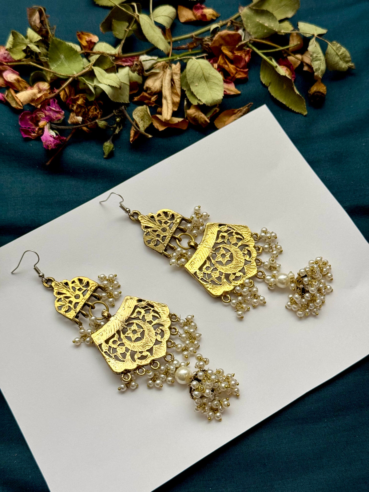 Boho Tribal Statement Jhumka Earrings | Antique Finish Ethnic Drop Earrings for Women
