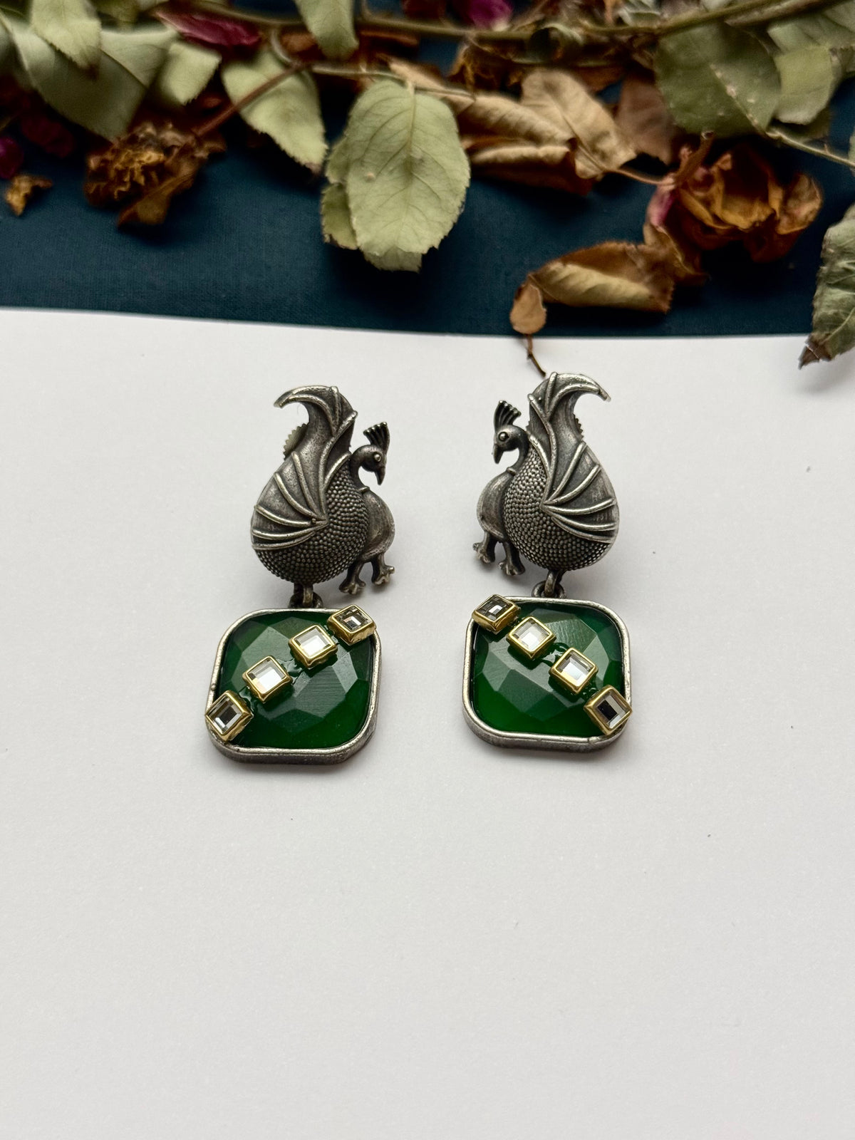 Premium oxidised Brass made Mahnoor Earrings