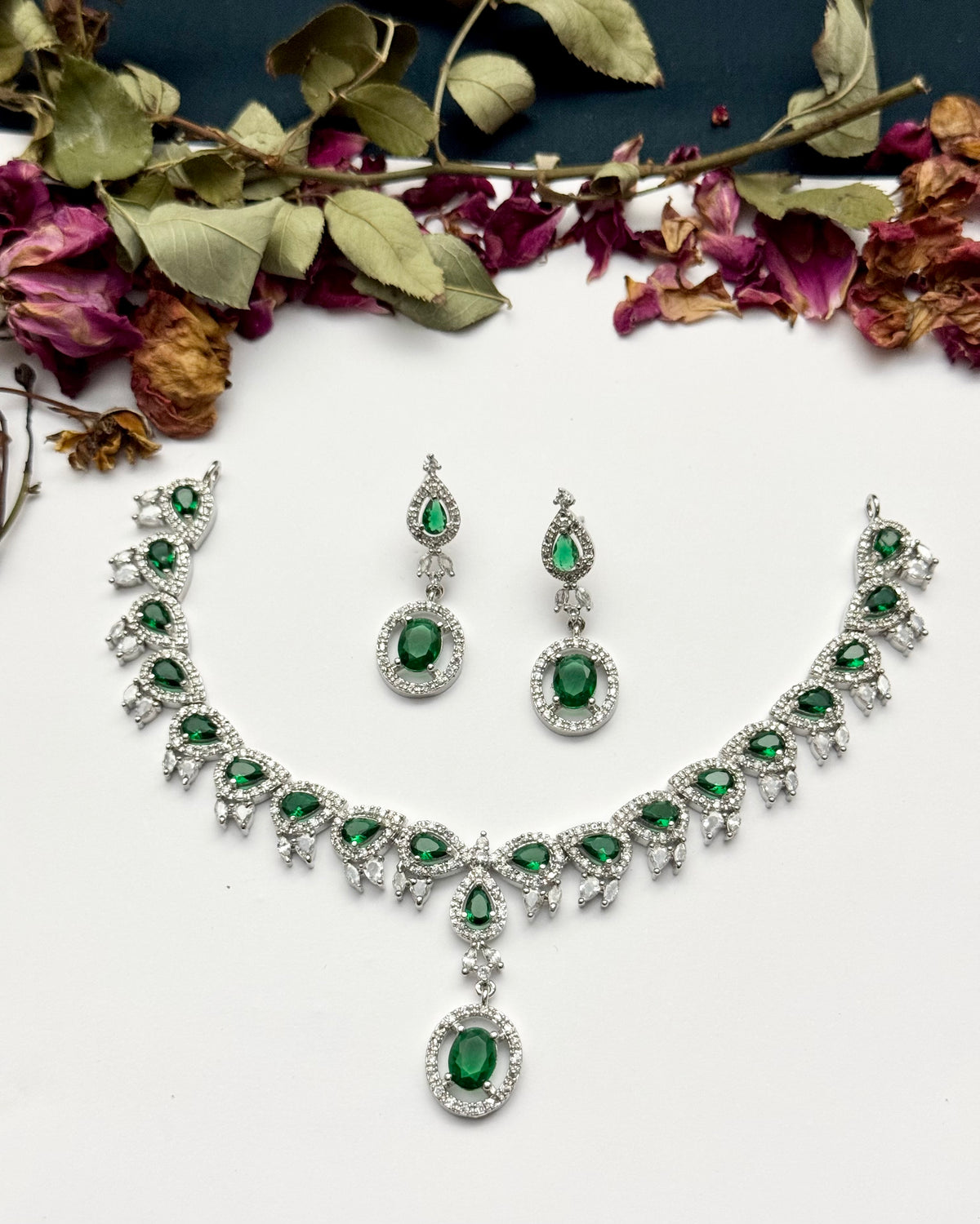 American Diamond 1 karat Necklace set