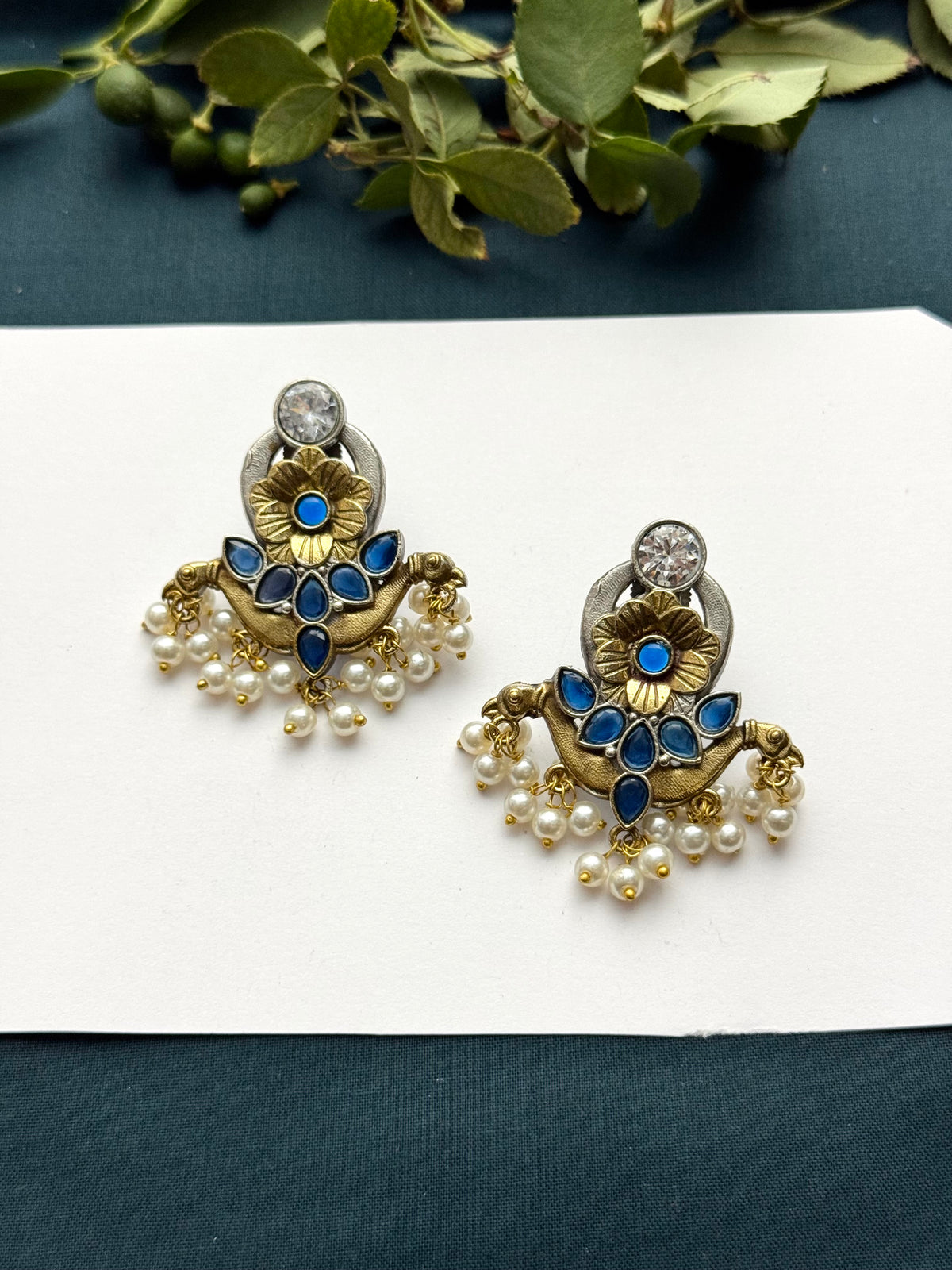 Premium Brass Made Oxidised Earrings