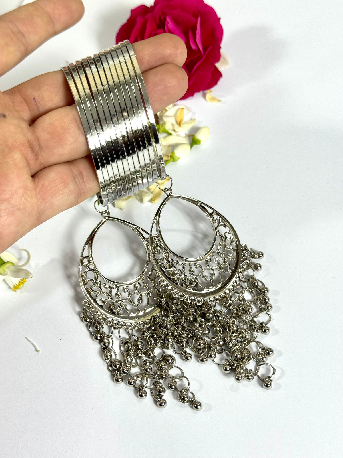 Oxidised latkan Bangles size ( 2.6 sawa 2 )