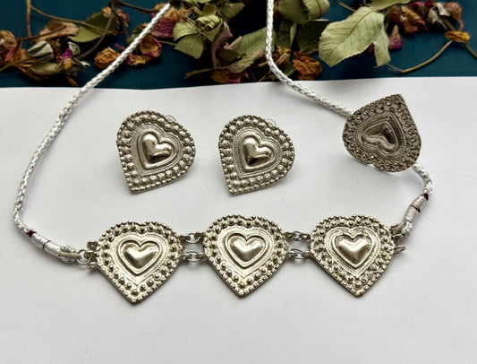 Boho Tribal Statement Dastan Set  | Antique Finish Ethnic Set for Women