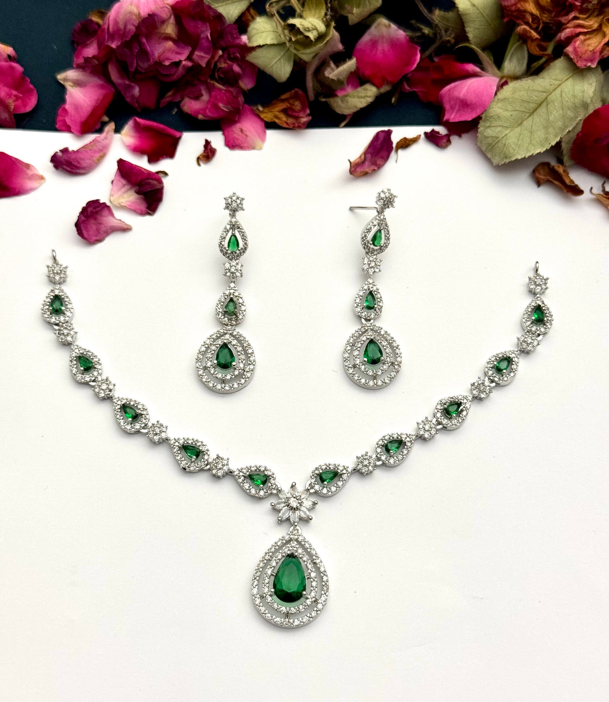 American Diamond 1 karat Necklace set