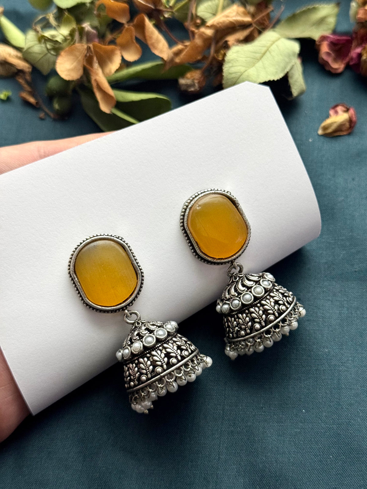 Premium Brass made Oxidised jhumka