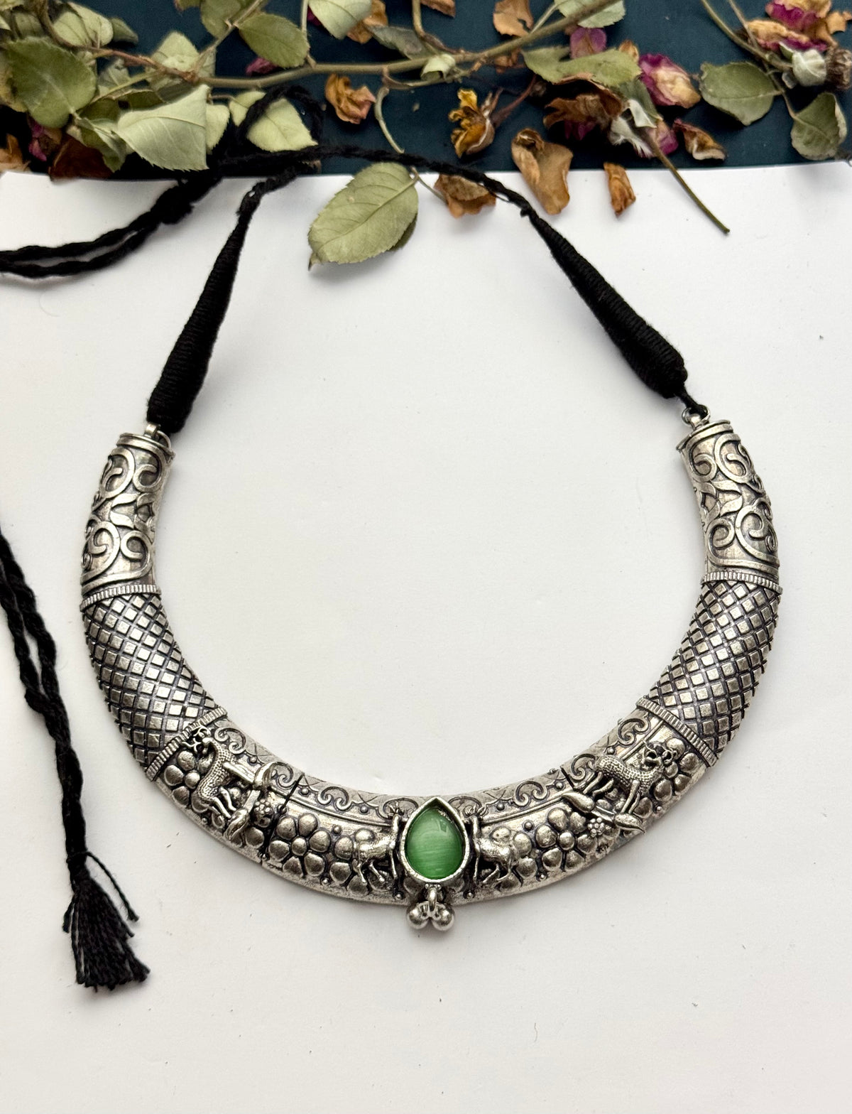 Premium Oxidised Diwar Necklace