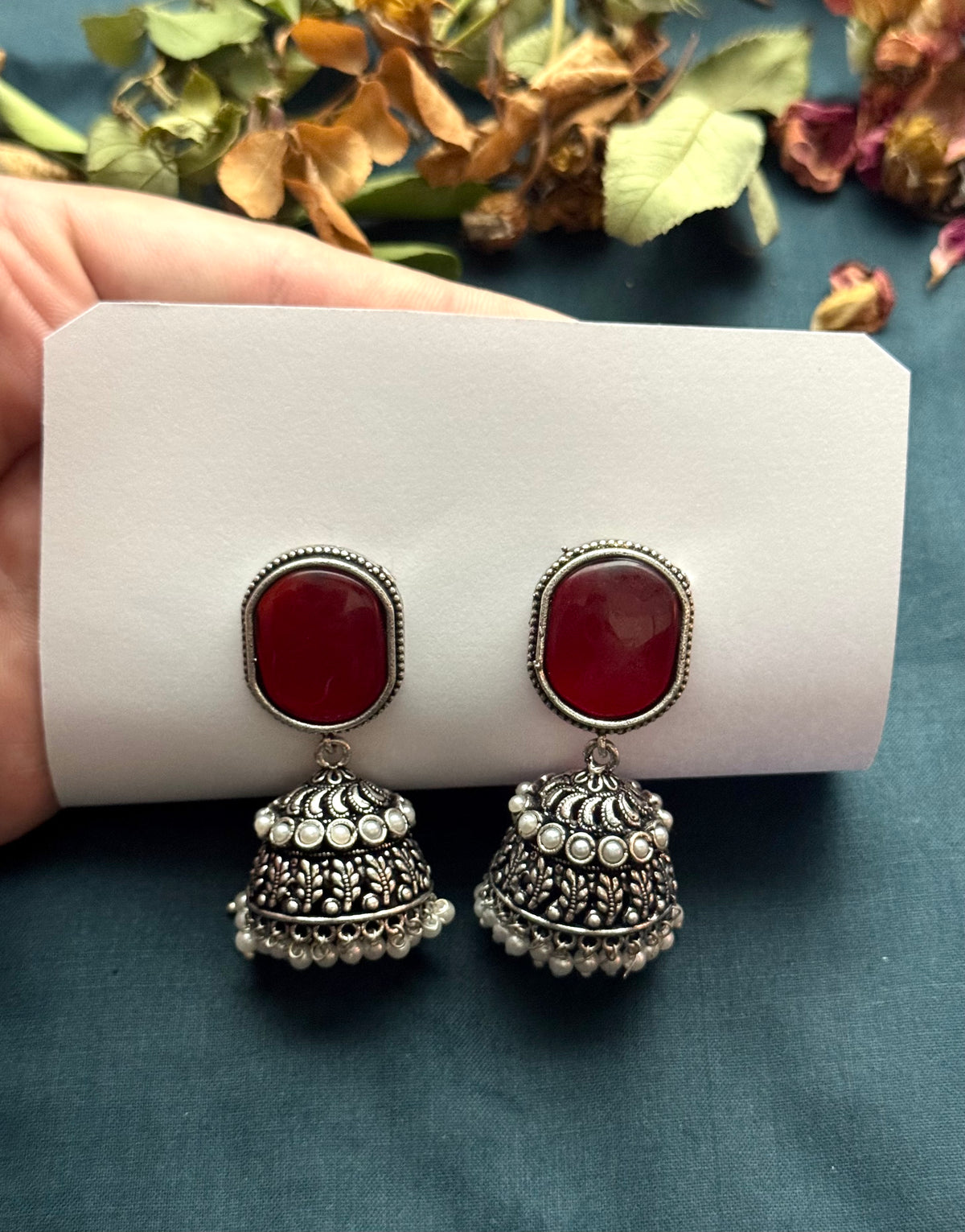Premium Brass made Oxidised jhumka