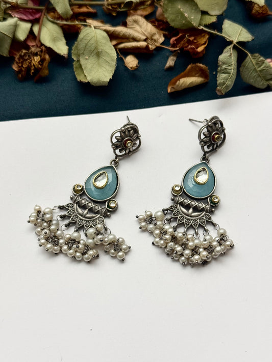 Premium oxidised Brass made Gulnaz Earrings