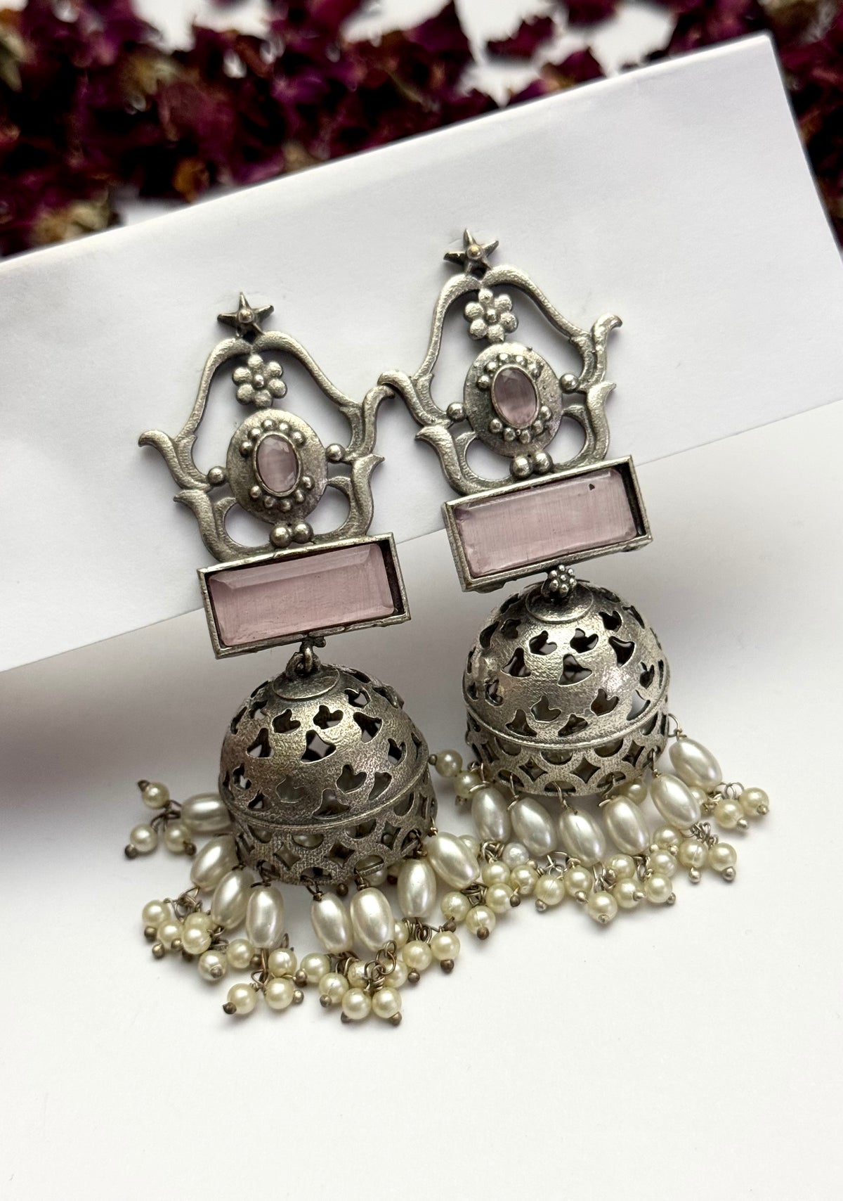 Premium oxidised Brass made fish Earrings