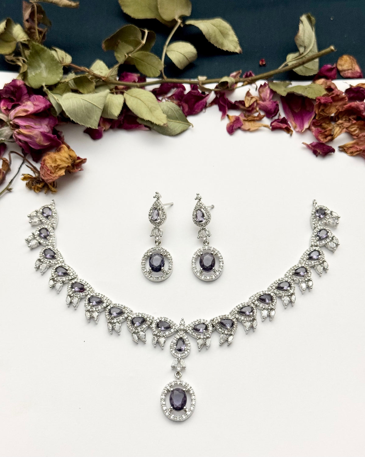 American Diamond 1 karat Necklace set