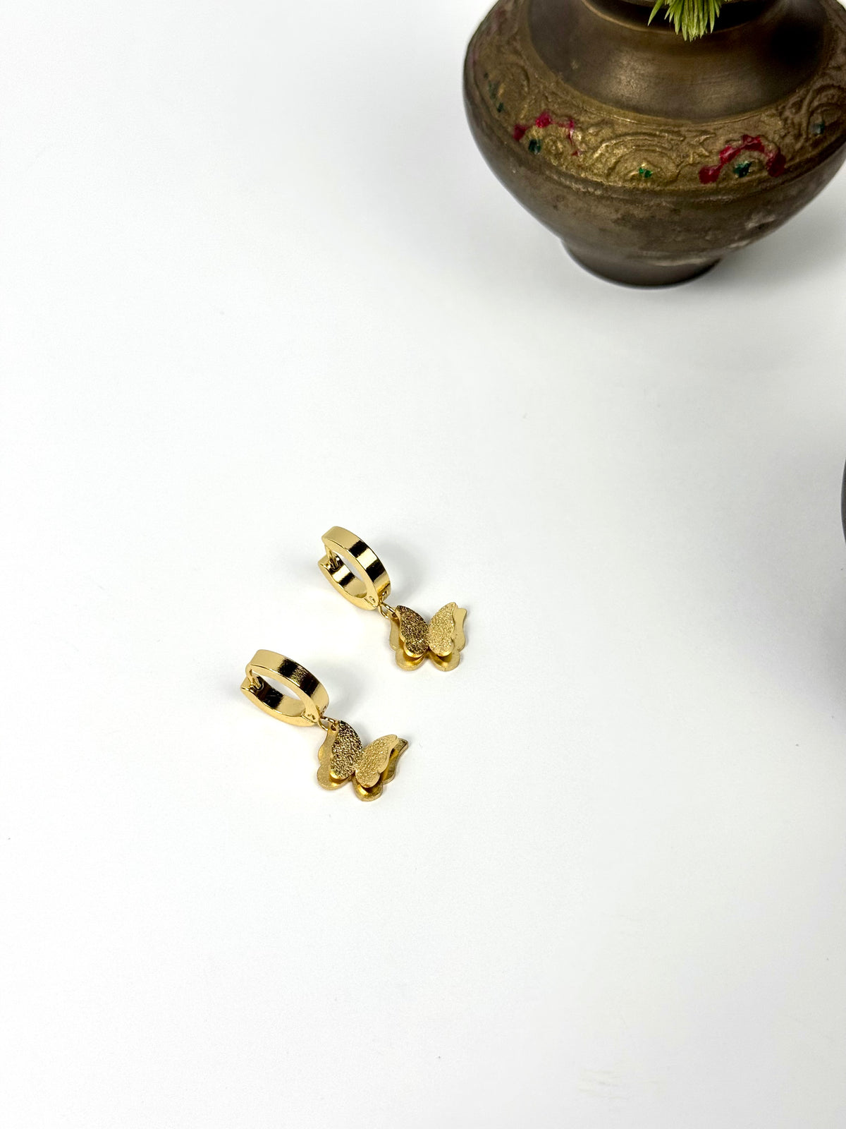 Stainless steel Butterfly Dangle Earrings