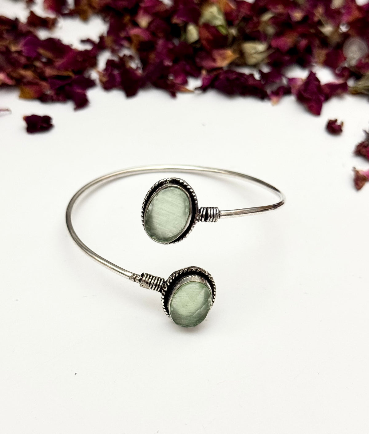 Premium German silver Oxidised Adjustable Bangle