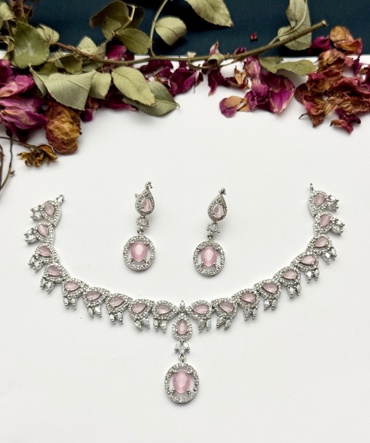 American Diamond 1 karat Necklace set